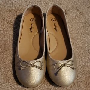 Cat and Jack gold slip on shoes